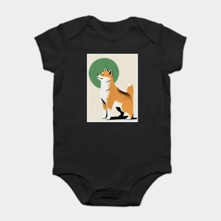 Shiba Inu Dog, Japanese Art Baby Bodysuit